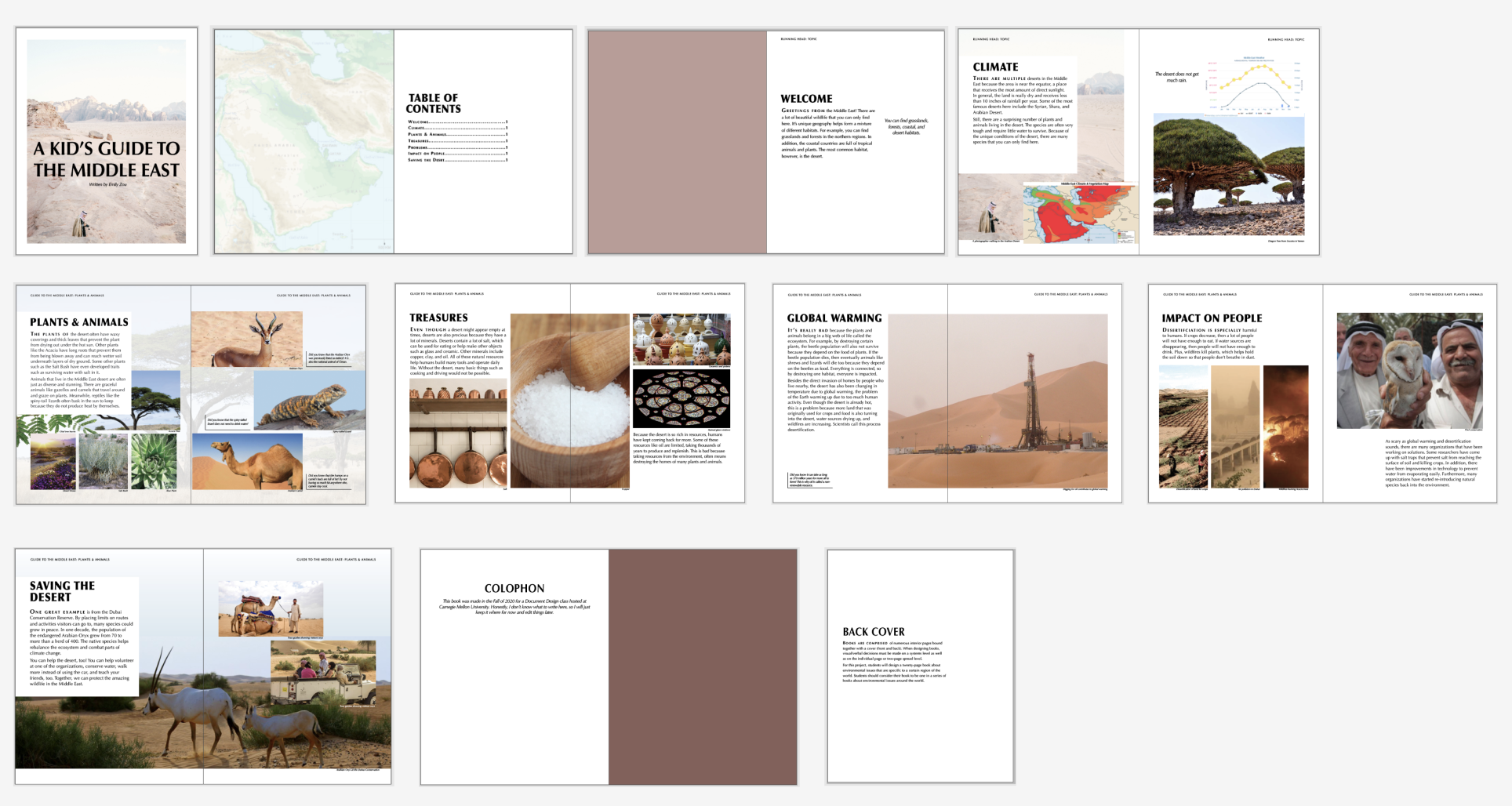 Low-fidelity sketches of the book spread